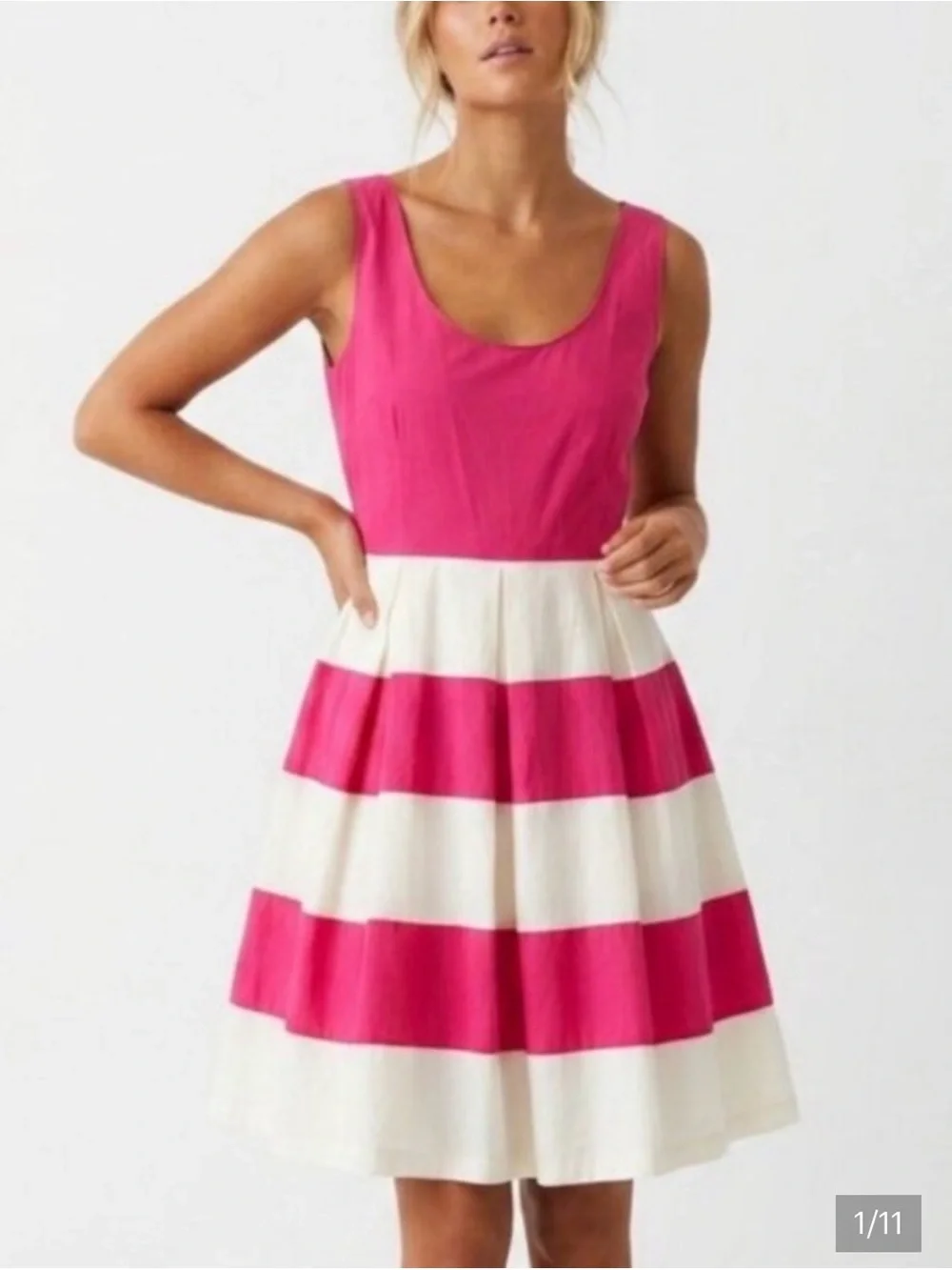KATE SPADE   White Striped Celina Mini Dress